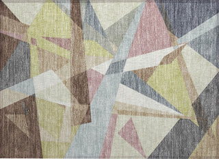 Piper Looms Chantille Geometric ACN1610 Khaki Machine Washable Area Rug Scatter Main Image