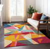 Piper Looms Chantille Geometric ACN1611 Orange Machine Washable Area Rug Lifestyle Image Feature