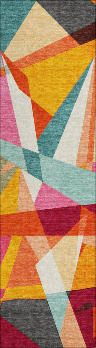 Piper Looms Chantille Geometric ACN1611 Orange Machine Washable Area Rug Runner Main Image