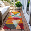 Piper Looms Chantille Geometric ACN1611 Orange Machine Washable Area Rug Runner Outdoor Lifestyle Image Feature