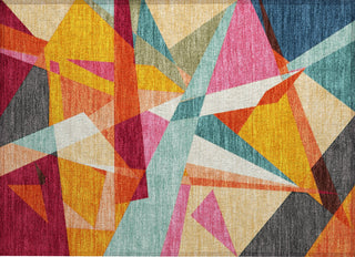 Piper Looms Chantille Geometric ACN1611 Orange Machine Washable Area Rug Scatter Main Image