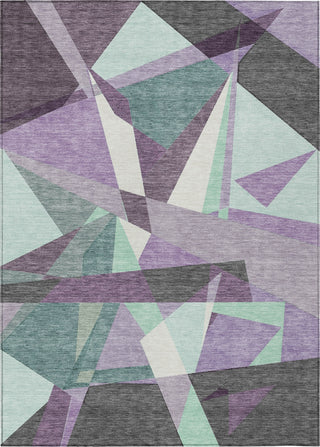 Piper Looms Chantille Geometric ACN1612 Purple Machine Washable Area Rug main image