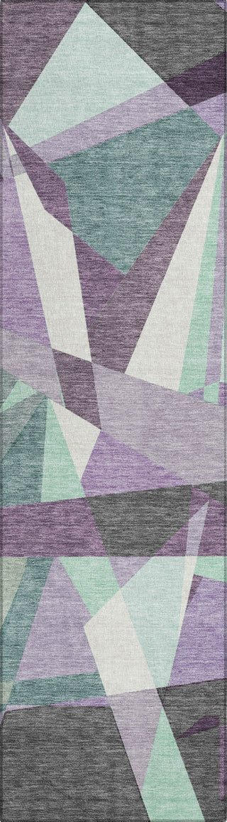 Piper Looms Chantille Geometric ACN1612 Purple Machine Washable Area Rug Runner Main Image