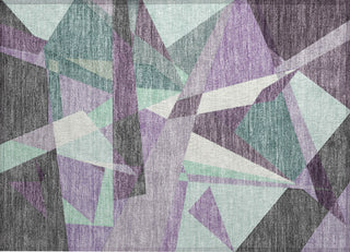 Piper Looms Chantille Geometric ACN1612 Purple Machine Washable Area Rug Scatter Main Image