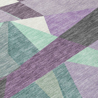 Piper Looms Chantille Geometric ACN1612 Purple Machine Washable Area Rug Swatch Image