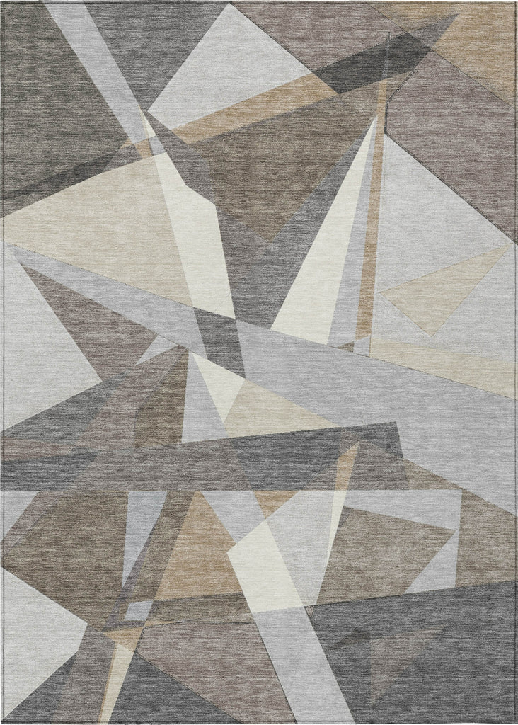 Piper Looms Chantille Geometric ACN1613 Taupe Machine Washable Area Rug main image