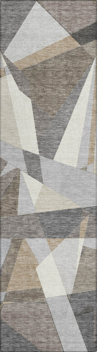 Piper Looms Chantille Geometric ACN1613 Taupe Machine Washable Area Rug Runner Main Image