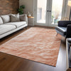 Piper Looms Chantille Waves ACN1615 Coral Machine Washable Area Rug Lifestyle Image Feature