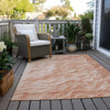 Piper Looms Chantille Waves ACN1615 Coral Machine Washable Area Rug Outdoor Lifestyle Image Feature