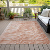 Piper Looms Chantille Waves ACN1615 Coral Machine Washable Area Rug Outdoor Lifestyle Image Feature