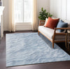 Piper Looms Chantille Waves ACN1616 Denim Machine Washable Area Rug Lifestyle Image Feature