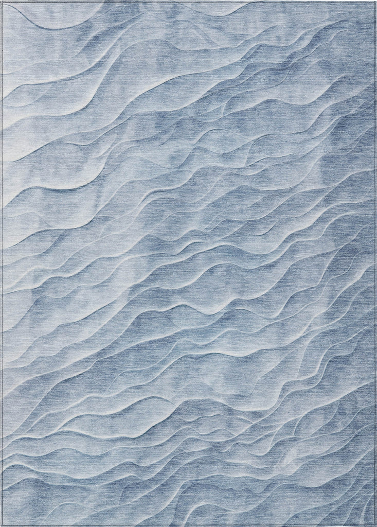 Piper Looms Chantille Waves ACN1616 Denim Machine Washable Area Rug main image