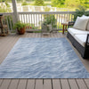 Piper Looms Chantille Waves ACN1616 Denim Machine Washable Area Rug Outdoor Lifestyle Image Feature