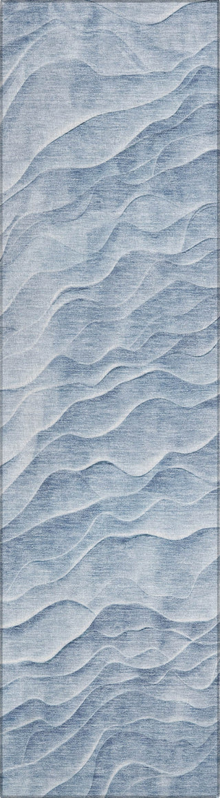 Piper Looms Chantille Waves ACN1616 Denim Machine Washable Area Rug Runner Main Image