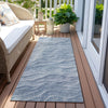 Piper Looms Chantille Waves ACN1616 Denim Machine Washable Area Rug Runner Outdoor Lifestyle Image Feature