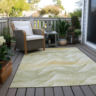 Piper Looms Chantille Waves ACN1619 Aloe Machine Washable Area Rug Outdoor Lifestyle Image Feature