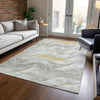 Piper Looms Chantille Waves ACN1622 Silver Machine Washable Area Rug Lifestyle Image Feature