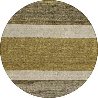 Piper Looms Chantille Stripes ACN1624 Coffee Machine Washable Area Rug Round Main Image