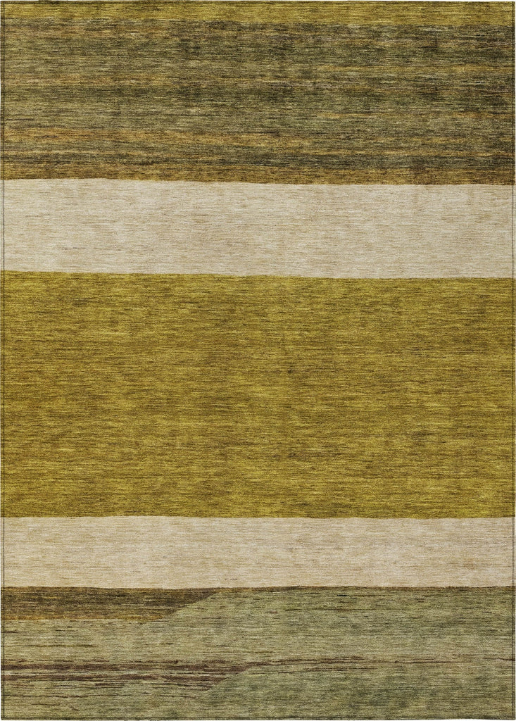 Piper Looms Chantille Stripes ACN1624 Gold Machine Washable Area Rug main image