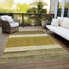 Piper Looms Chantille Stripes ACN1624 Gold Machine Washable Area Rug Outdoor Lifestyle Image Feature