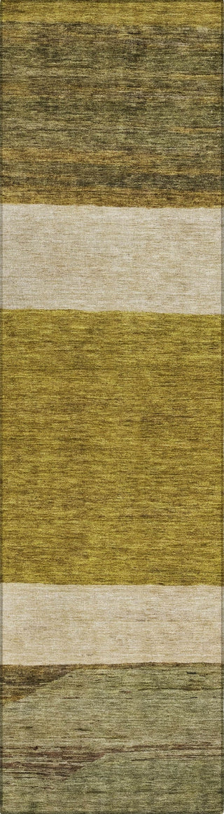 Piper Looms Chantille Stripes ACN1624 Gold Machine Washable Area Rug Runner Main Image