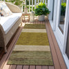 Piper Looms Chantille Stripes ACN1624 Gold Machine Washable Area Rug Runner Outdoor Lifestyle Image Feature