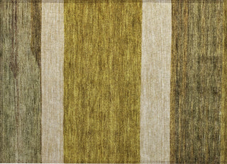 Piper Looms Chantille Stripes ACN1624 Gold Machine Washable Area Rug Scatter Main Image