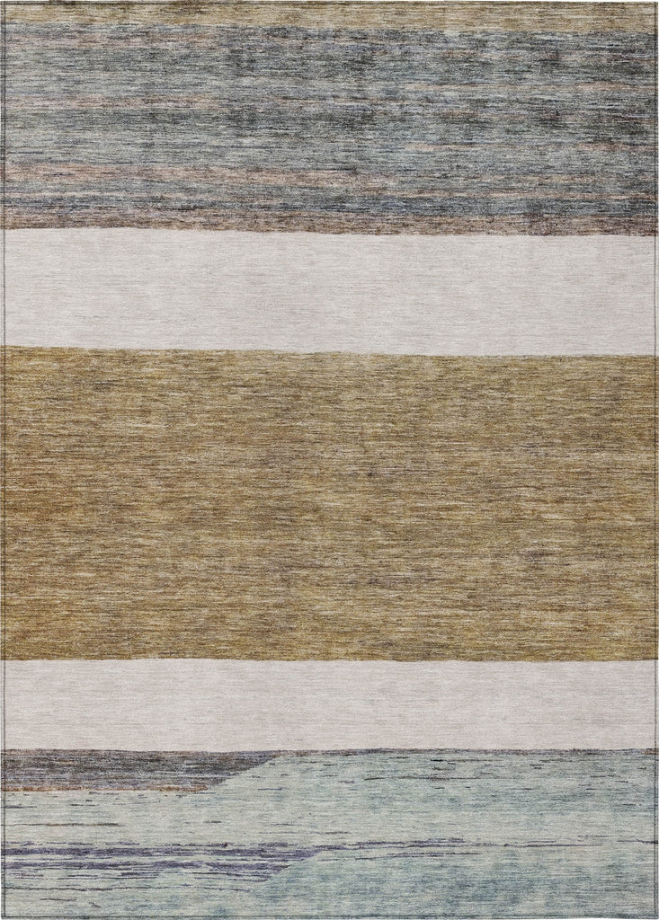 Piper Looms Chantille Stripes ACN1624 Mocha Machine Washable Area Rug main image