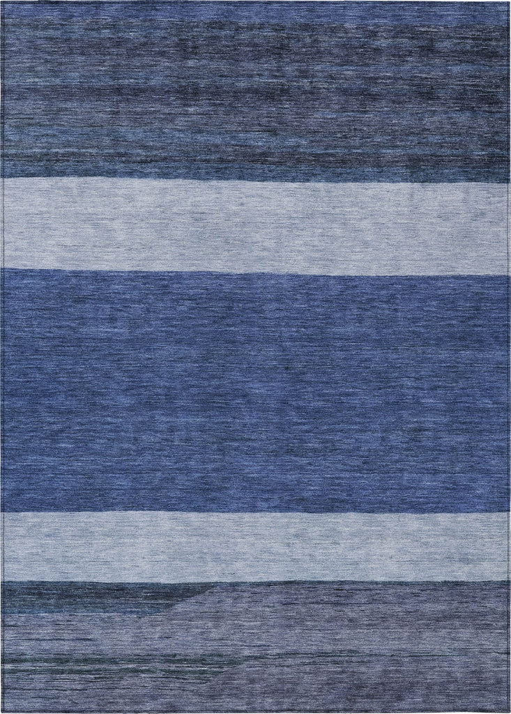 Piper Looms Chantille Stripes ACN1624 Navy Machine Washable Area Rug main image
