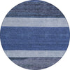 Piper Looms Chantille Stripes ACN1624 Navy Machine Washable Area Rug Round Main Image