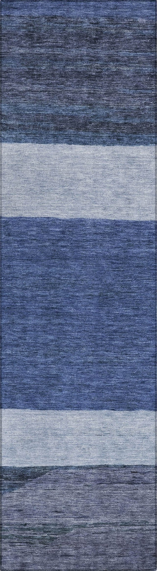 Piper Looms Chantille Stripes ACN1624 Navy Machine Washable Area Rug Runner Main Image
