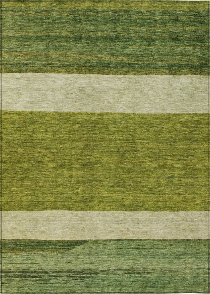 Piper Looms Chantille Stripes ACN1624 Olive Machine Washable Area Rug main image
