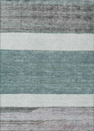 Piper Looms Chantille Stripes ACN1624 Teal Machine Washable Area Rug main image