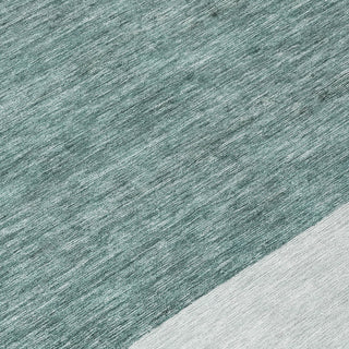 Piper Looms Chantille Stripes ACN1624 Teal Machine Washable Area Rug Swatch Image