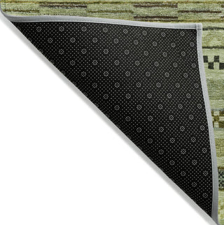 Piper Looms Chantille Stripes ACN1625 Aloe Machine Washable Area Rug Backing Image