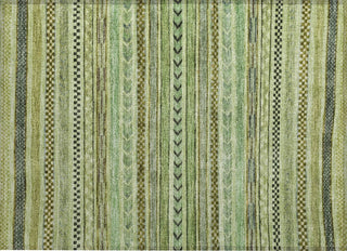 Piper Looms Chantille Stripes ACN1625 Aloe Machine Washable Area Rug Scatter Main Image