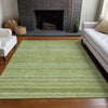 Piper Looms Chantille Stripes ACN1625 Cactus Machine Washable Area Rug Lifestyle Image Feature