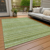 Piper Looms Chantille Stripes ACN1625 Cactus Machine Washable Area Rug Outdoor Lifestyle Image Feature