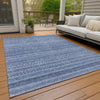 Piper Looms Chantille Stripes ACN1625 Denim Machine Washable Area Rug Outdoor Lifestyle Image Feature