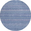 Piper Looms Chantille Stripes ACN1625 Denim Machine Washable Area Rug Round Main Image
