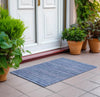 Piper Looms Chantille Stripes ACN1625 Denim Machine Washable Area Rug Scatter Outdoor Lifestyle Image Feature