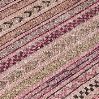 Piper Looms Chantille Stripes ACN1625 Pink Machine Washable Area Rug Swatch Image