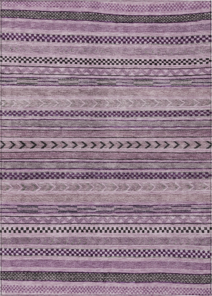 Piper Looms Chantille Stripes ACN1625 Plum Machine Washable Area Rug main image