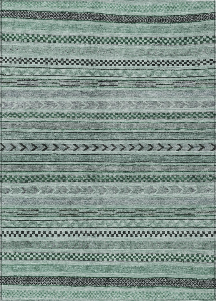 Piper Looms Chantille Stripes ACN1625 Teal Machine Washable Area Rug main image