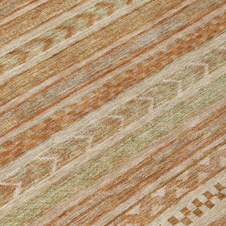 Piper Looms Chantille Stripes ACN1625 Terracotta Machine Washable Area Rug Swatch Image