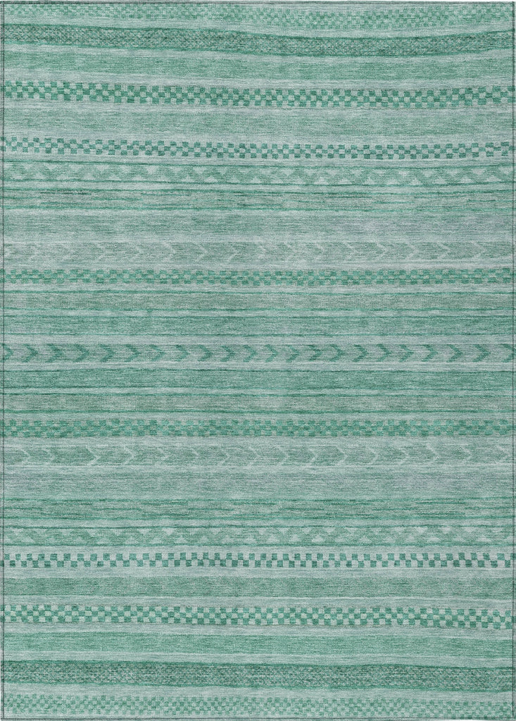 Piper Looms Chantille Stripes ACN1625 Turquoise Machine Washable Area Rug main image