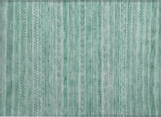 Piper Looms Chantille Stripes ACN1625 Turquoise Machine Washable Area Rug Scatter Main Image