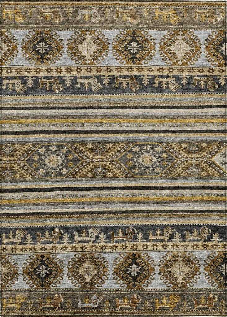Piper Looms Chantille Global ACN1626 Chocolate Machine Washable Area Rug main image
