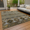 Piper Looms Chantille Global ACN1626 Chocolate Machine Washable Area Rug Outdoor Lifestyle Image Feature