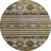 Piper Looms Chantille Global ACN1626 Chocolate Machine Washable Area Rug Round Main Image